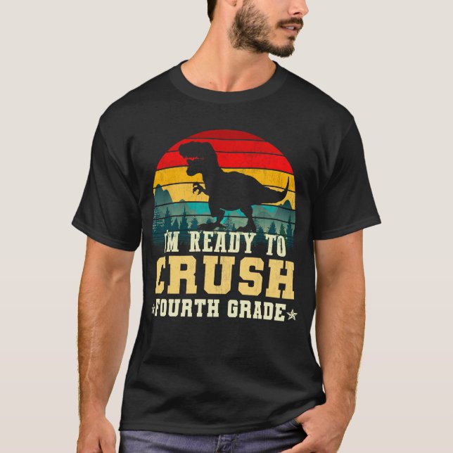 Camiseta estoy listo para aplastar el cuarto grado (Anverso)