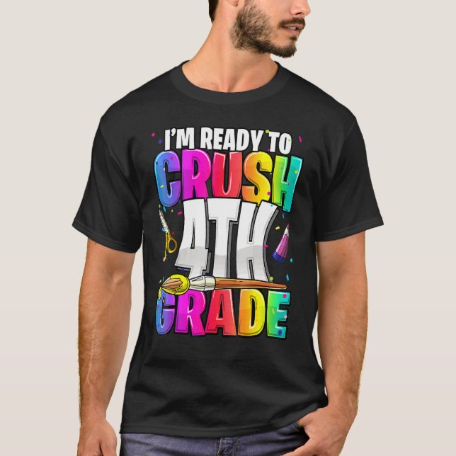 Camiseta Estoy listo para aplastar el cuarto grado de vuelt (Anverso)
