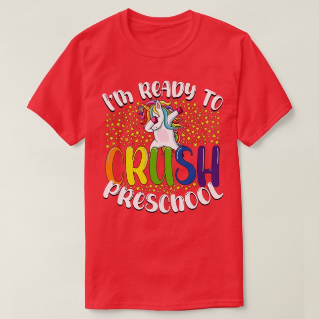 Camiseta Estoy listo para aplastar el preescolar 10 (Diseño del anverso)