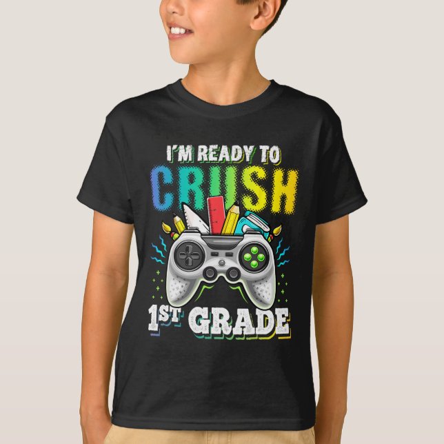 Camiseta Estoy listo para aplastar el primer grado de vuelt (Anverso)