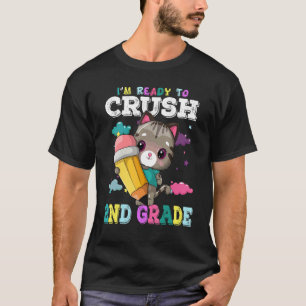 Camiseta Estoy listo para aplastar el segundo grado gato so