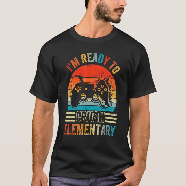 Camiseta Estoy listo para aplastar el videojuego elemental  (Anverso)