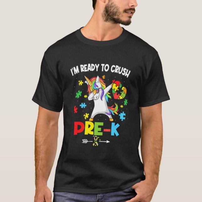 Camiseta Estoy Listo Para Aplastar La Conciencia Del Autism (Anverso)