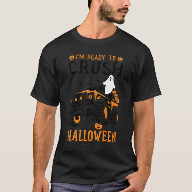 Camiseta Estoy listo para aplastar la moto de Halloween (Anverso)
