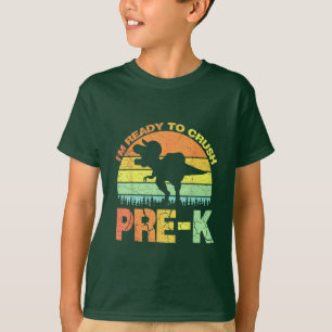 Camiseta Estoy listo para aplastar la T-rex pre-K de vuelta