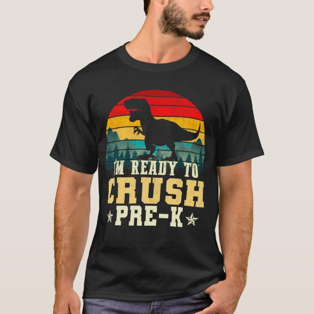 Camiseta estoy listo para aplastar pre k (Anverso)