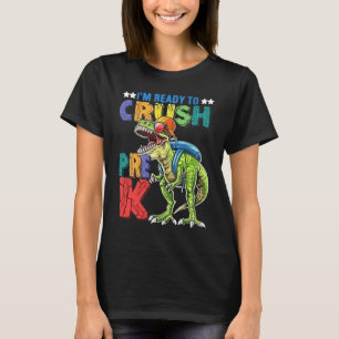 Camiseta Estoy listo para aplastar Pre K Monster Truck Dino
