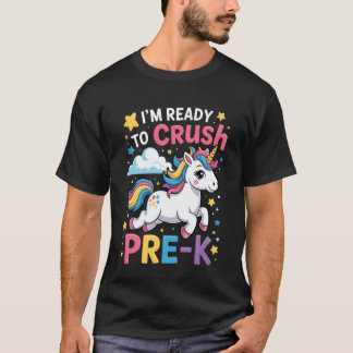 Camiseta Estoy listo para aplastar Pre-K Unicornio Día de l