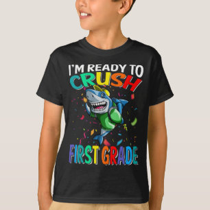 Camiseta Estoy listo para aplastar tiburón de primer grado