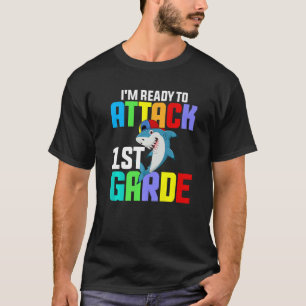 Camiseta Estoy listo para atacar a tiburón de primer grado 