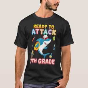 Camiseta Estoy listo para atacar a tiburón de séptimo grado