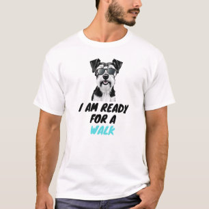 Camiseta Estoy Listo Para Caminar - Perro Cuto