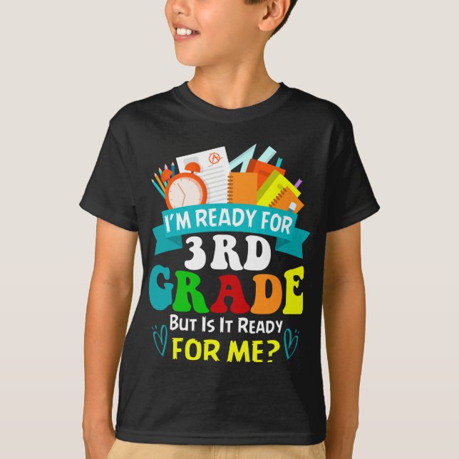 Camiseta Estoy listo para el tercer grado de vuelta a la es (Anverso)
