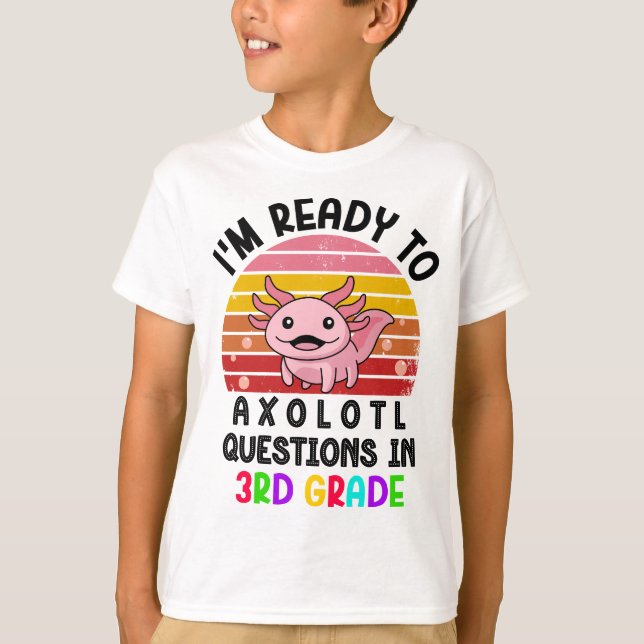 Camiseta Estoy listo para hacer preguntas de Axolotl en reg (Anverso)