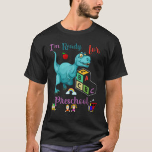 Camiseta Estoy listo para los bloques de dinosaurio preesco