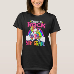 Camiseta Estoy listo para rodar en 5º grado Dabbing Unicorn