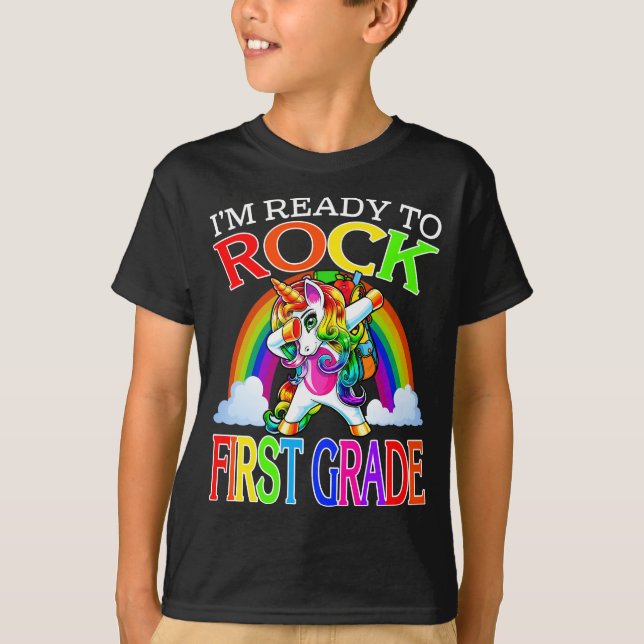 Camiseta Estoy listo para tocar el arcoiris de primer grado (Anverso)