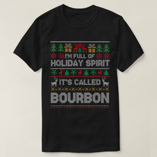 Camiseta Estoy lleno de espíritu de vacaciones se llama Chr (Diseño del anverso)