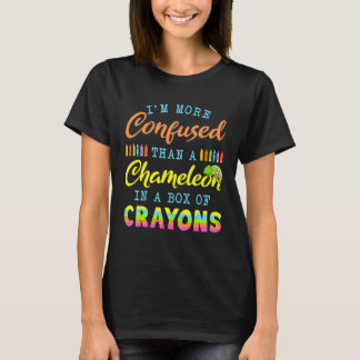 Camiseta Estoy Más Confundido Que Un Chameleon En Una Caja 
