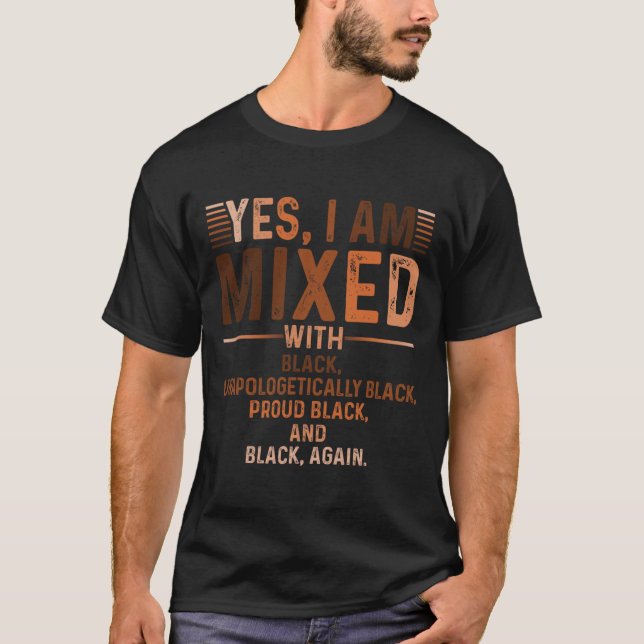 Camiseta Estoy Mezclado Con Black Orgulloso Black History M (Anverso)