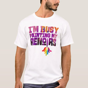 Camiseta Estoy ocupado pintando el gracioso artista de humo