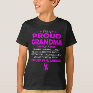 Camiseta Estoy orgullosa abuela de la guerrera epilepsia t