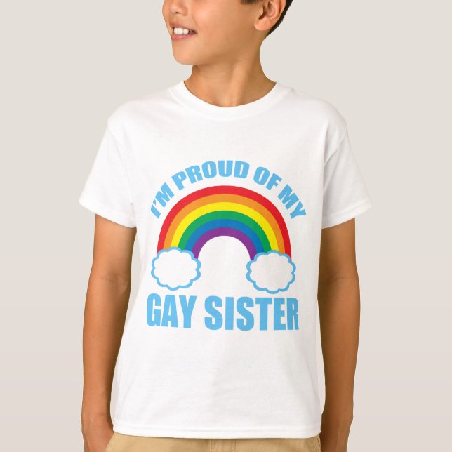 Camiseta Estoy orgullosa de mis hermanos gay del arco iris (Anverso)