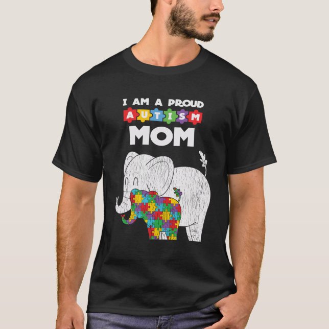 Camiseta Estoy Orgulloso De Autismo Mamá Hijo Autista Famil (Anverso)