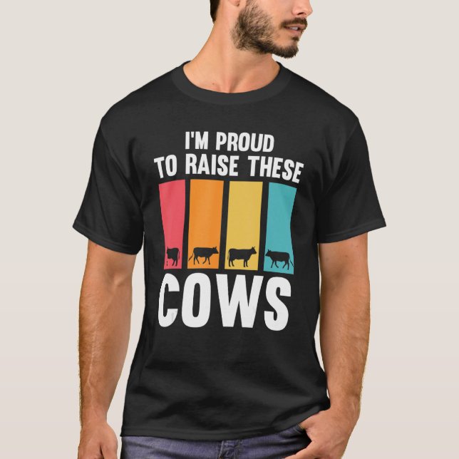 Camiseta Estoy orgulloso de criar esta granja de vacas vaca (Anverso)