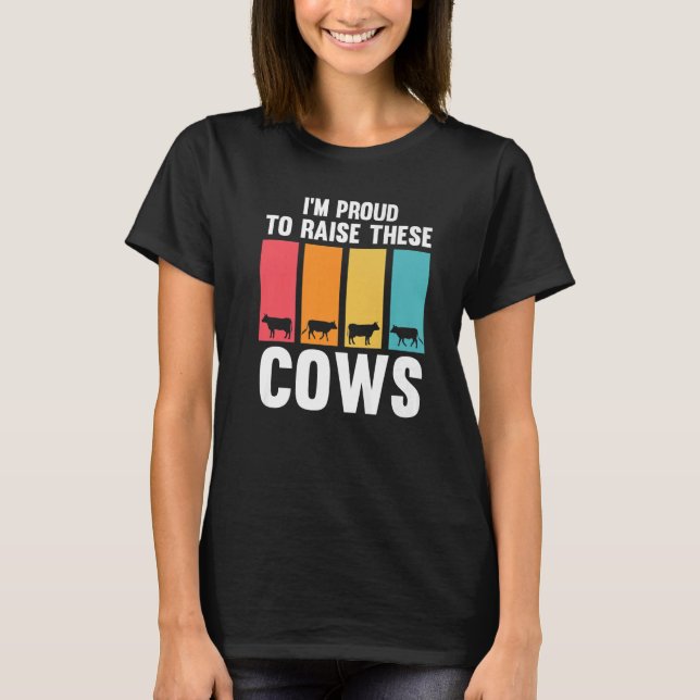 Camiseta Estoy orgulloso de criar esta granja de vacas vaca (Anverso)