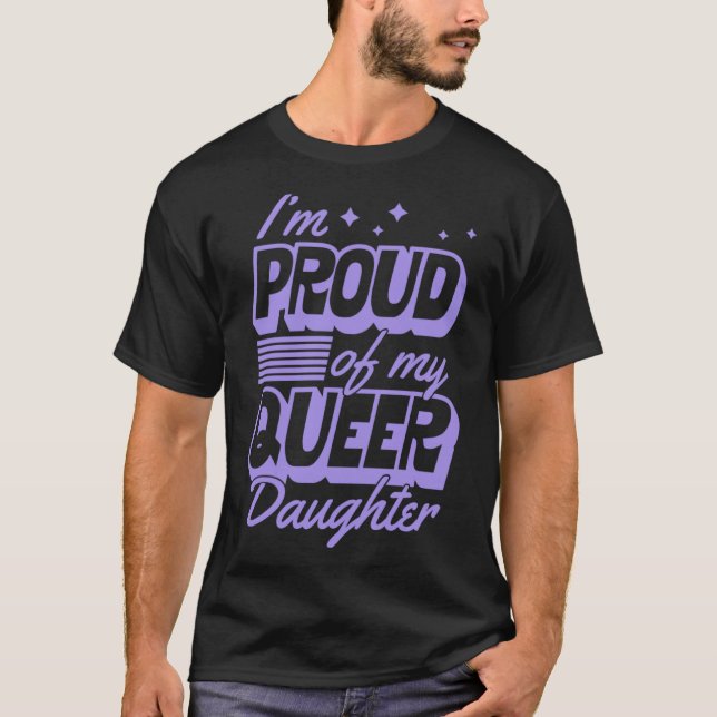 Camiseta Estoy orgulloso de mi hija gay LGBTQ confirmando a (Anverso)