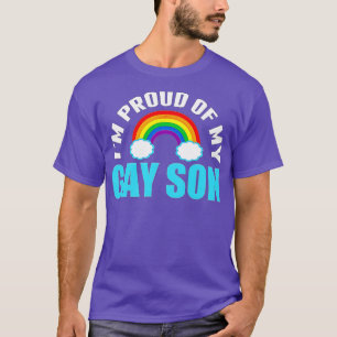 Camiseta Estoy orgulloso de mi hijo gay, mamá o papá LGBQ
