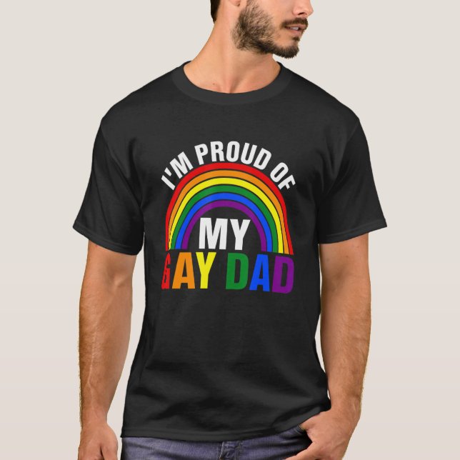 Camiseta Estoy Orgulloso De Mi Orgullo Transgénero Gay Dad  (Anverso)