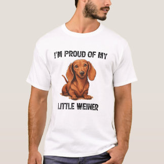 Camiseta Estoy Orgulloso De Mi Pequeño Weiner Perro Wiener 