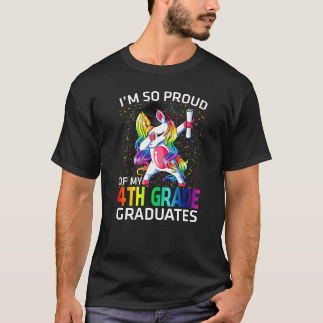 Camiseta Estoy Orgulloso De Mis Graduados De 4º Grado Unico (Anverso)