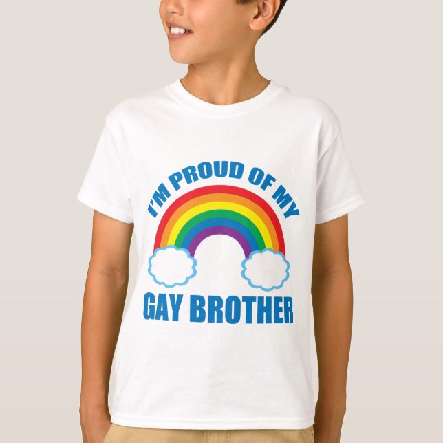 Camiseta Estoy orgulloso de mis hijos del hermano gay Rainb (Anverso)