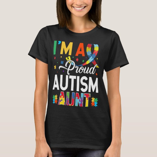 Camiseta Estoy orgulloso de que el autismo coincida con la  (Anverso)