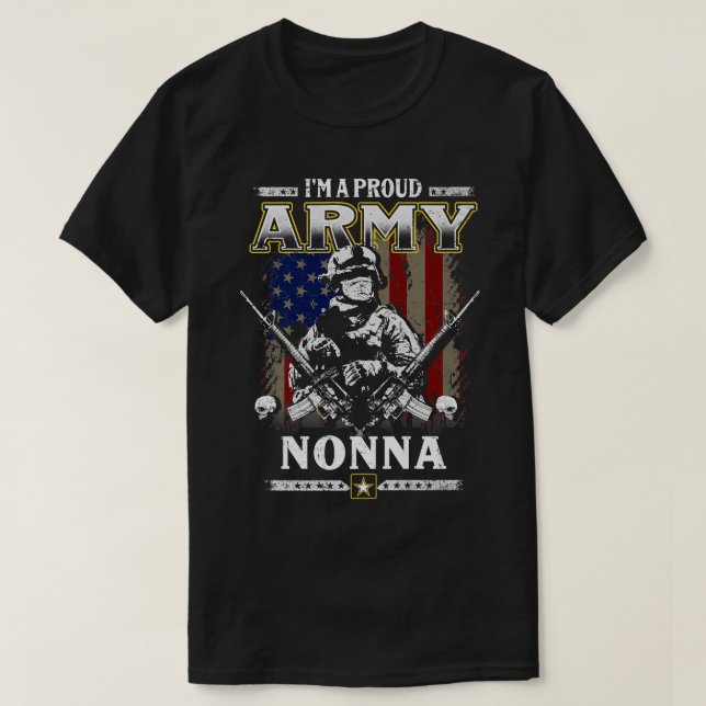 Camiseta Estoy orgulloso de que el ejército no sea veterano (Diseño del anverso)