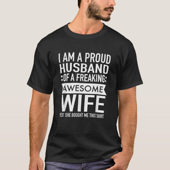 Camiseta Estoy orgulloso de ser esposo de una esposas incre (Anverso)