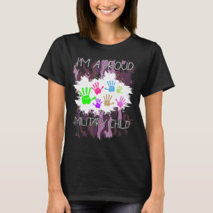 Camiseta Estoy orgulloso de ser un niño militar morado por