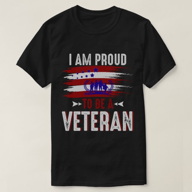 Camiseta Estoy orgulloso de ser un regalo para veteranos, d (Diseño del anverso)