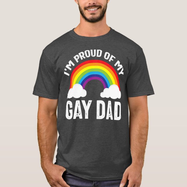 Camiseta Estoy Orgulloso del Día del Padre Gay en Orgullo (Anverso)