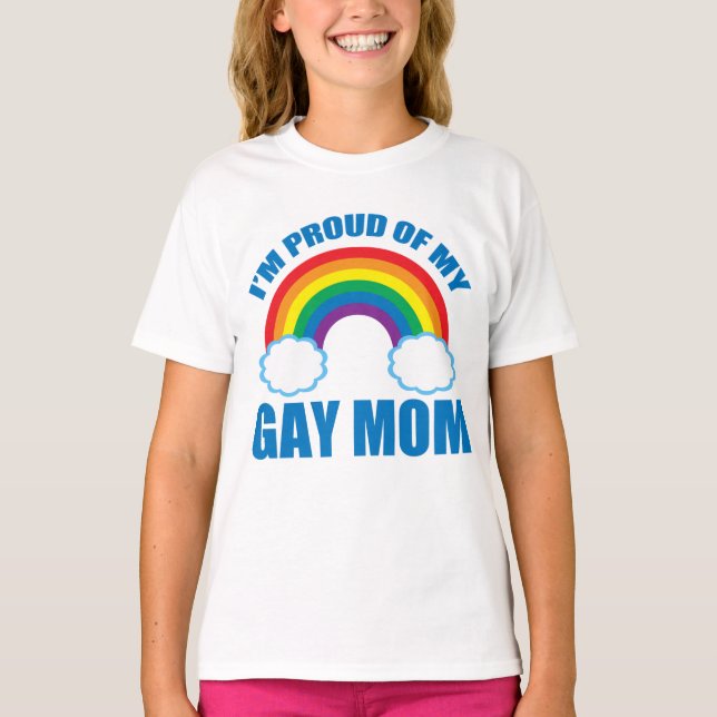 Camiseta Estoy orgulloso del orgullo gay de mi mamá LGBTQ (Anverso)