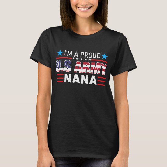 Camiseta Estoy Orgulloso Ejército Nana Bandera Estadouniden (Anverso)