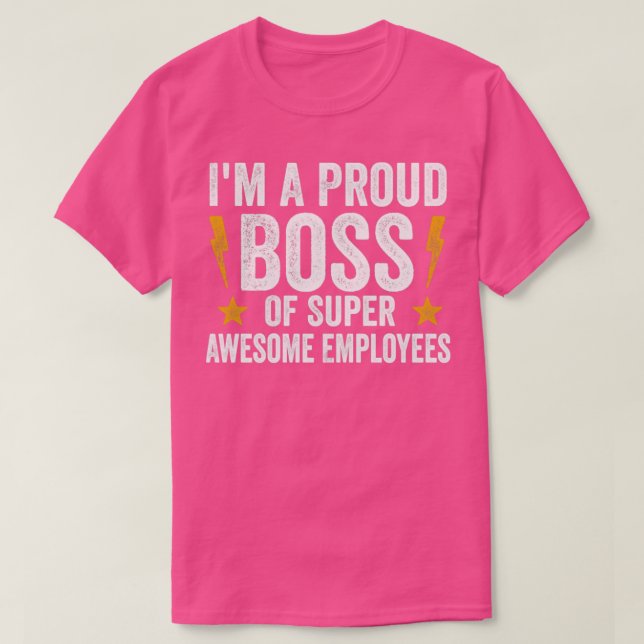 Camiseta Estoy Orgulloso Jefe De Empleados Superalucinantes (Diseño del anverso)