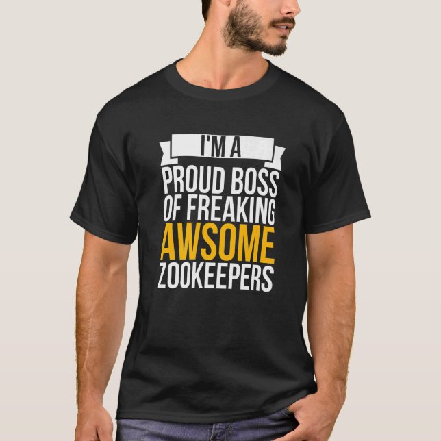 Camiseta Estoy Orgulloso Jefe De Un Impresionante Zookeeper (Anverso)