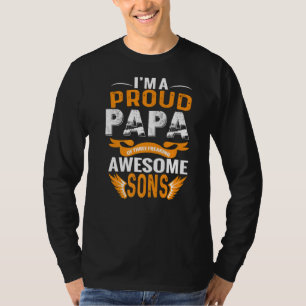 Camiseta Estoy Orgulloso Papá De Tres Impresionantes Hijos 