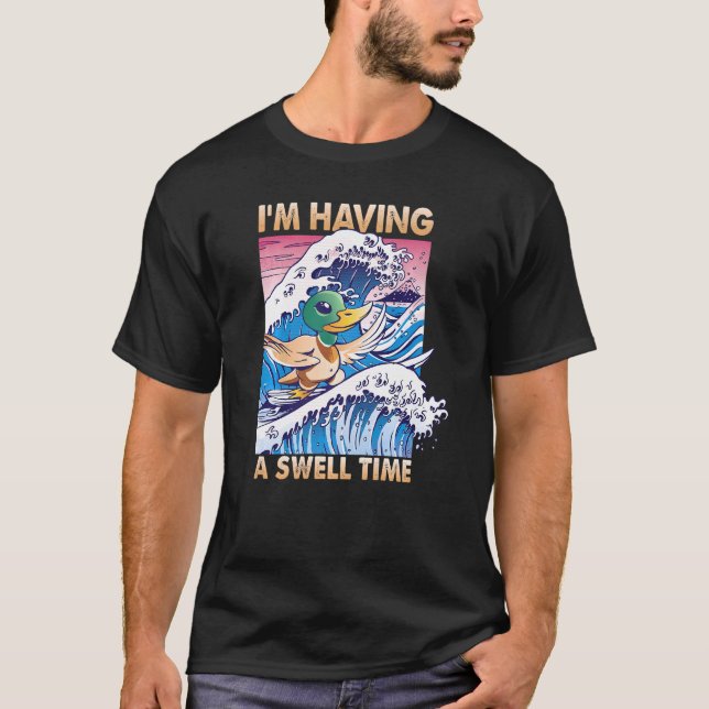 Camiseta Estoy Pasando Un Surf De Pato De Surf En Tiempos D (Anverso)