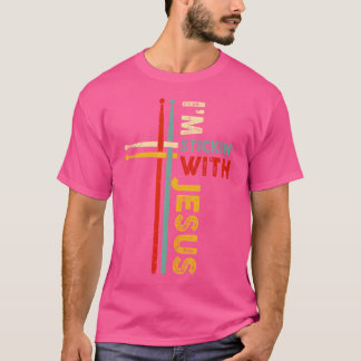 Camiseta Estoy Pegando Con Jesús Vintage Cristiano Drummer