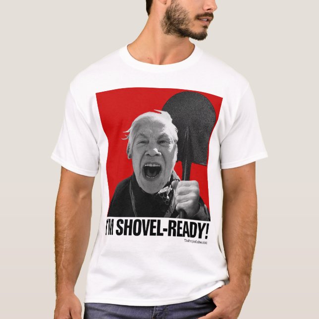Camiseta ¡Estoy Shovei-Listo! (Gritando a Yelena) (Anverso)